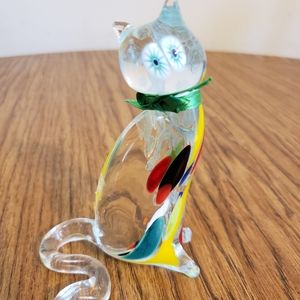 Colorful glass cat.